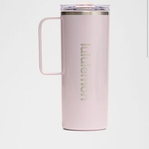 lululemon Light Pink Iridescent Insulated Mug with Handle